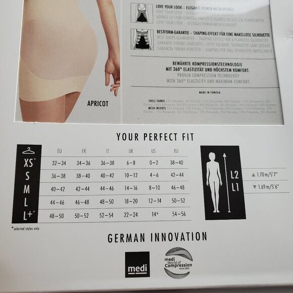 Item M6 Power Mesh Dress Open Bust apricot Shapewear Pullover Nude Compression - Picture 6 of 11